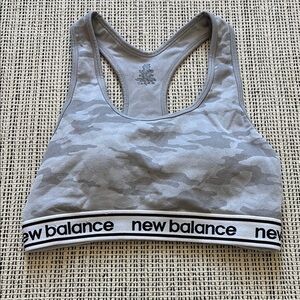 New Balance Gray Racerback Sports Bra SZ XL